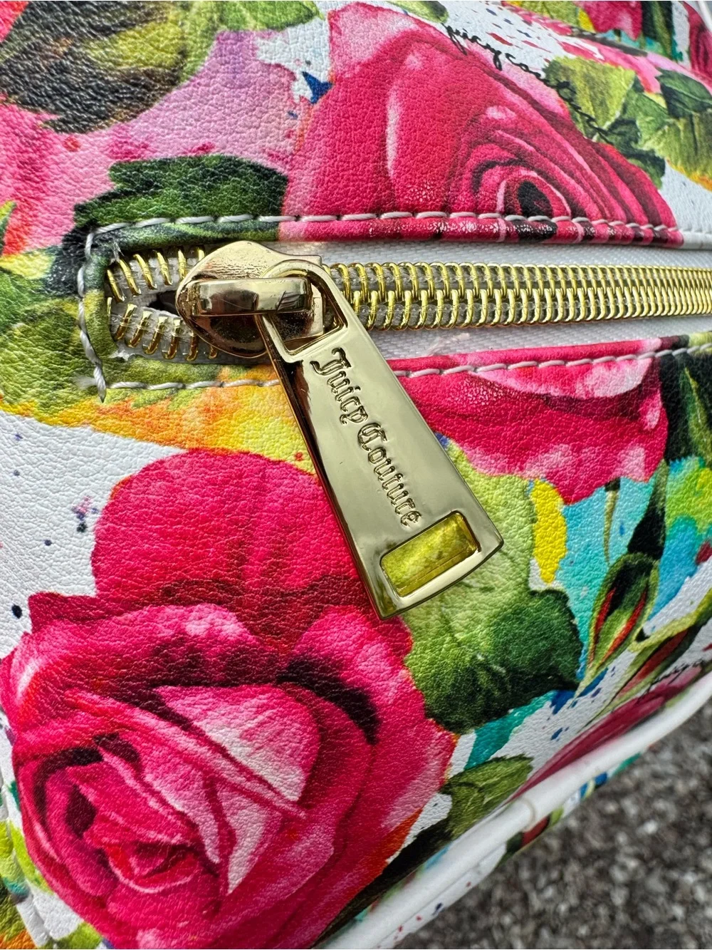 Juicy Couture Floral Mini Backpack | Rose Print Backpack Y2K Aesthetic - Picture 6 of 7
